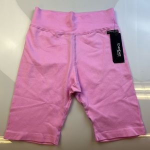 Bebe Sport Pink Seamless Ribbed Shorts R88